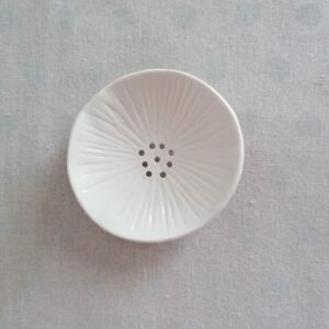 Porte-savon rond en porcelaine