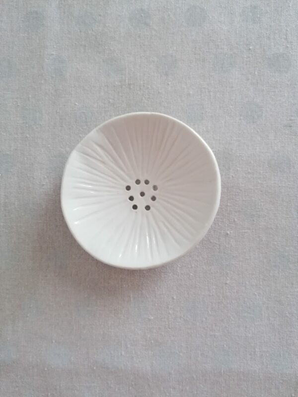 Porte-savon rond en porcelaine