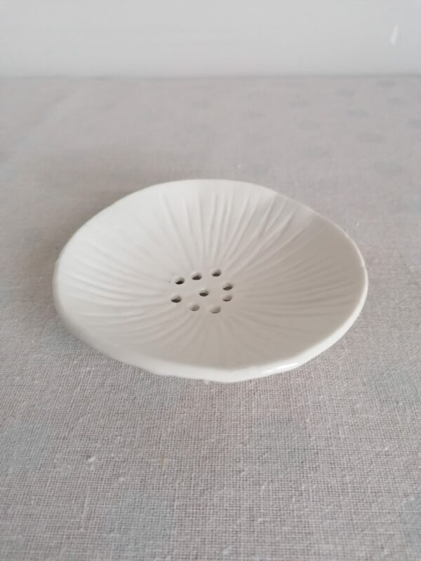 Porte-savon rond en porcelaine – Image 2